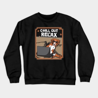 Chilling Toller Watching Movies Crewneck Sweatshirt